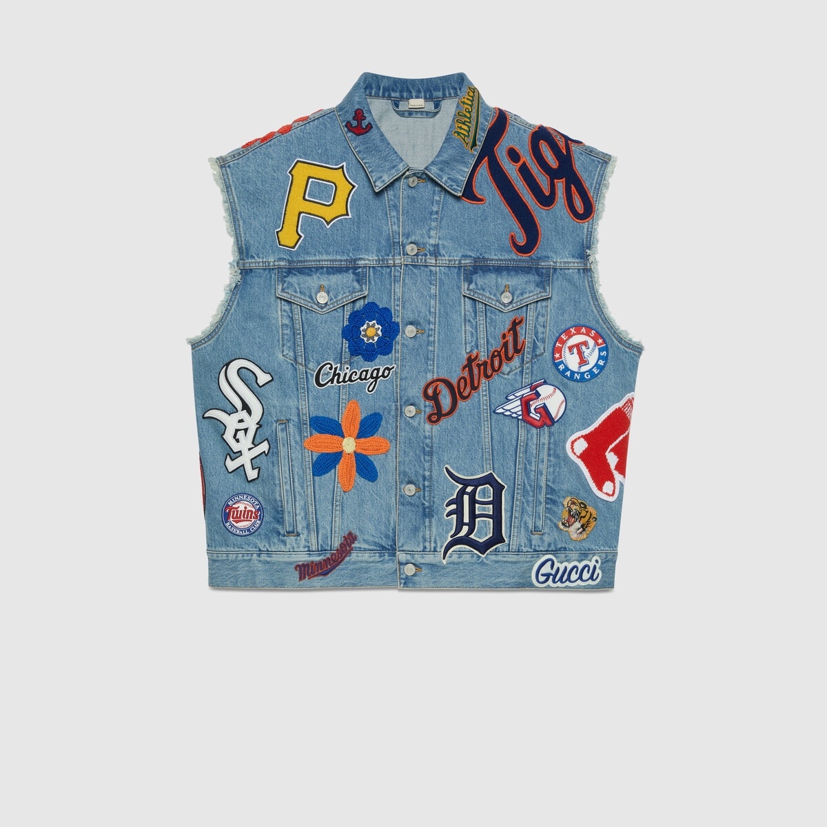 Denim vest with MLB™ patches - 1