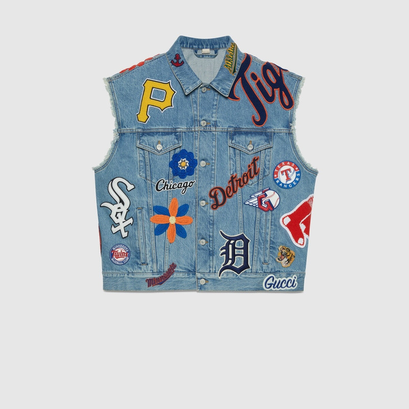 Denim vest with MLB™ patches 1