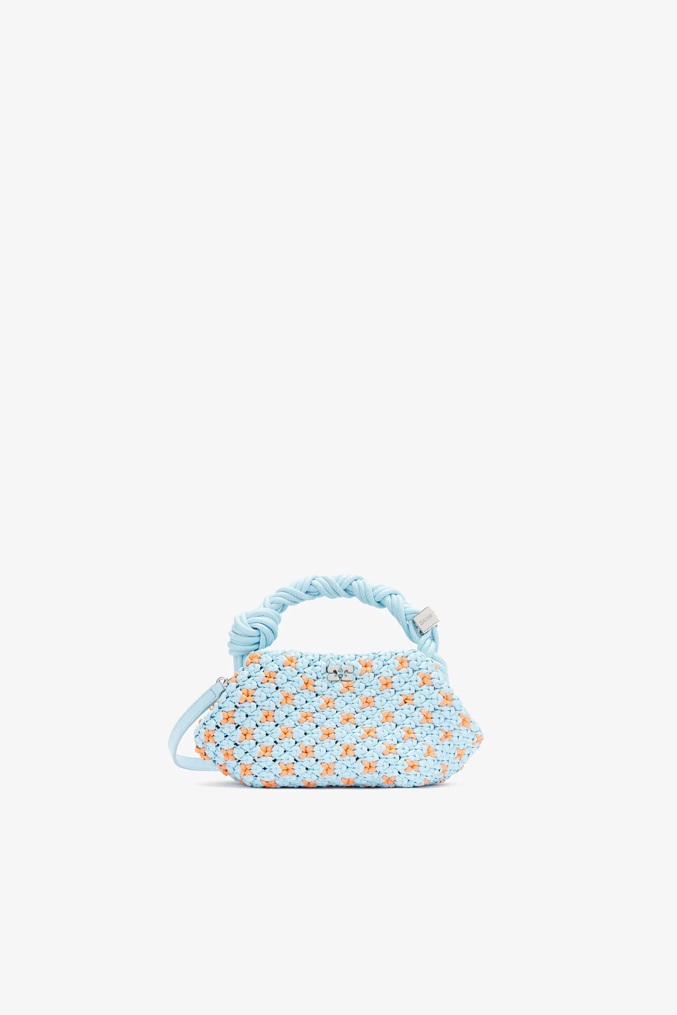 MINI BOU BAG IN BRAIDED BLUE - 1