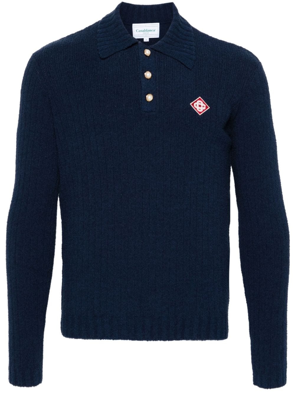 bouclé polo shirt - 1