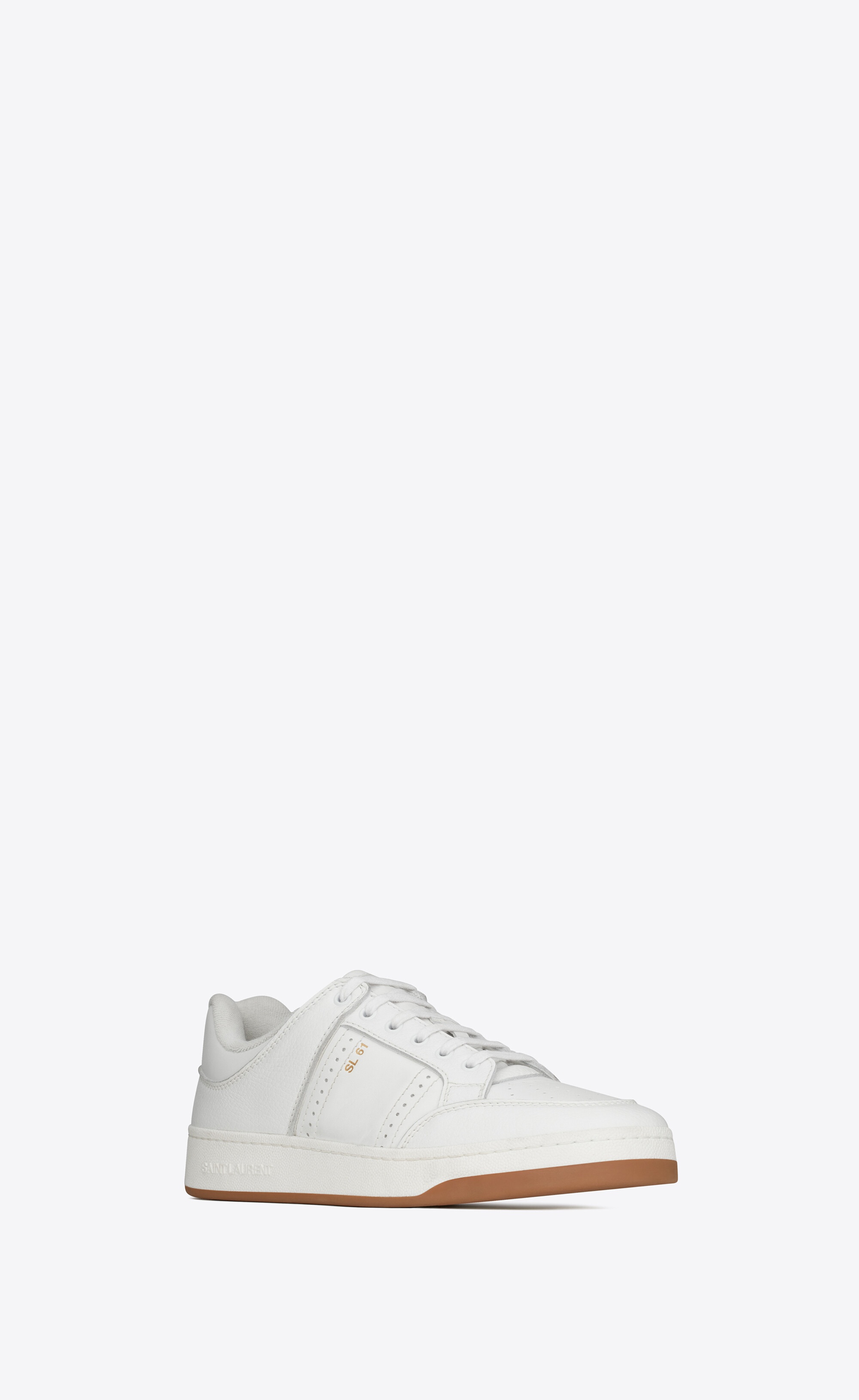 sl/61 low-top sneakers in grained leather - 4