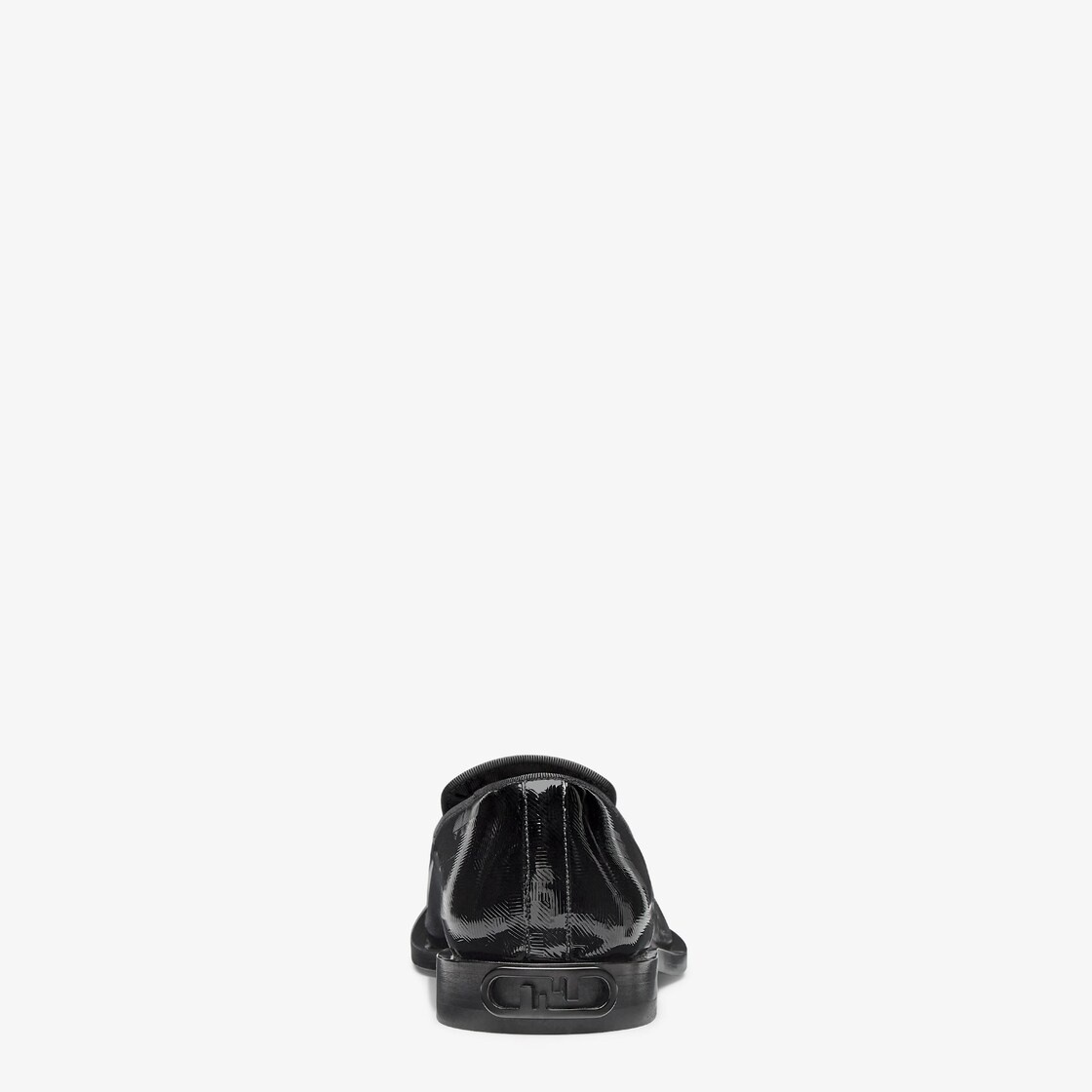 Black patent leather slippers - 3