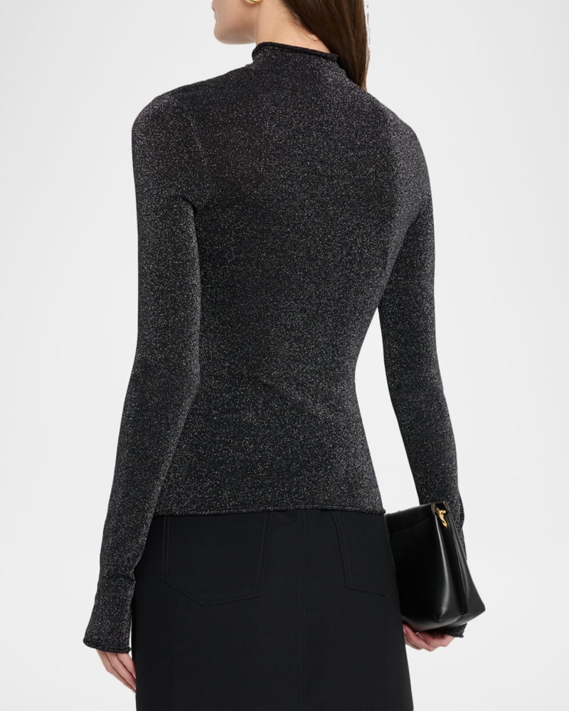 Chiano Long-Sleeve Sparkly Knit Top 3