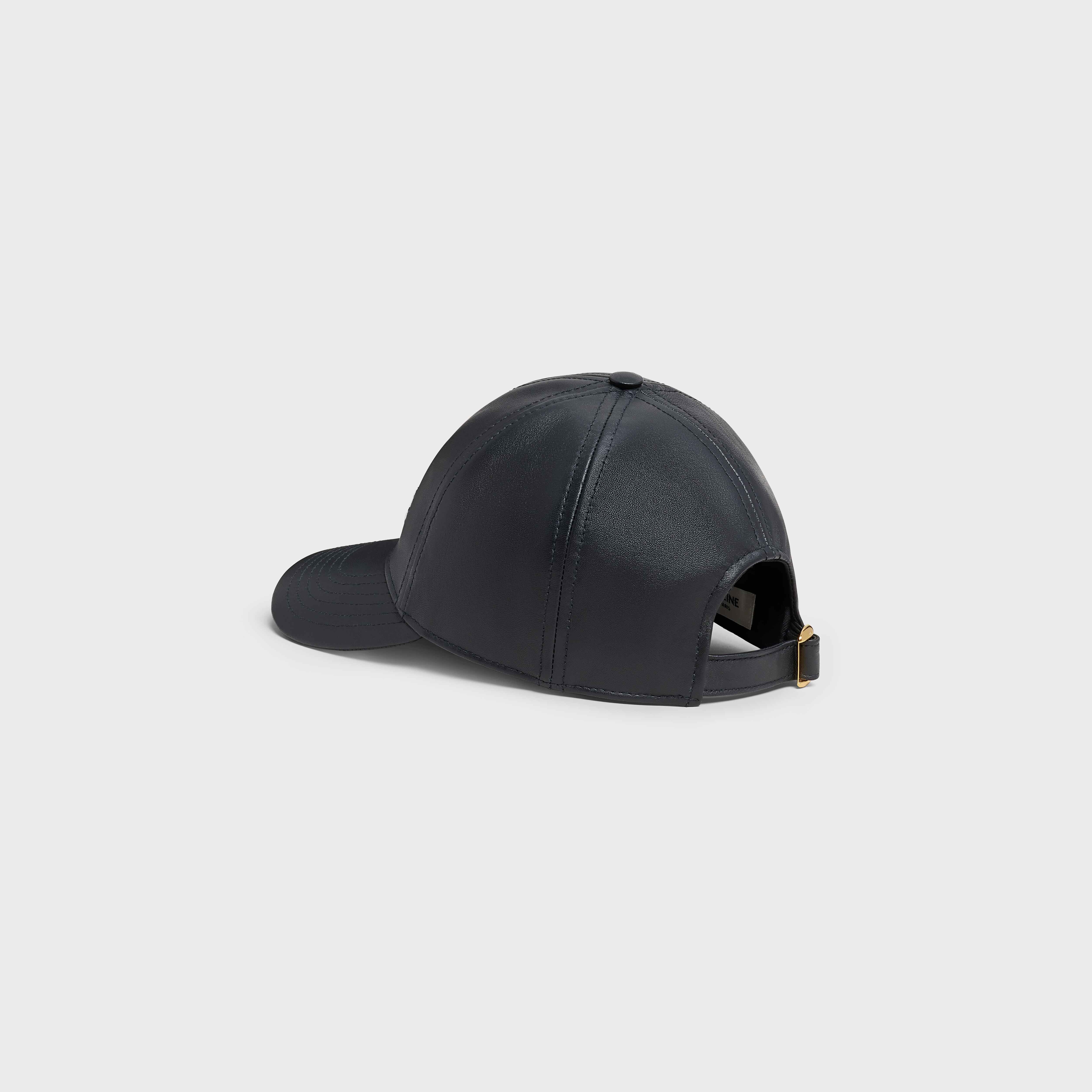 CELINE BASEBALL CAP IN LAMBSKIN LEATHER - 4