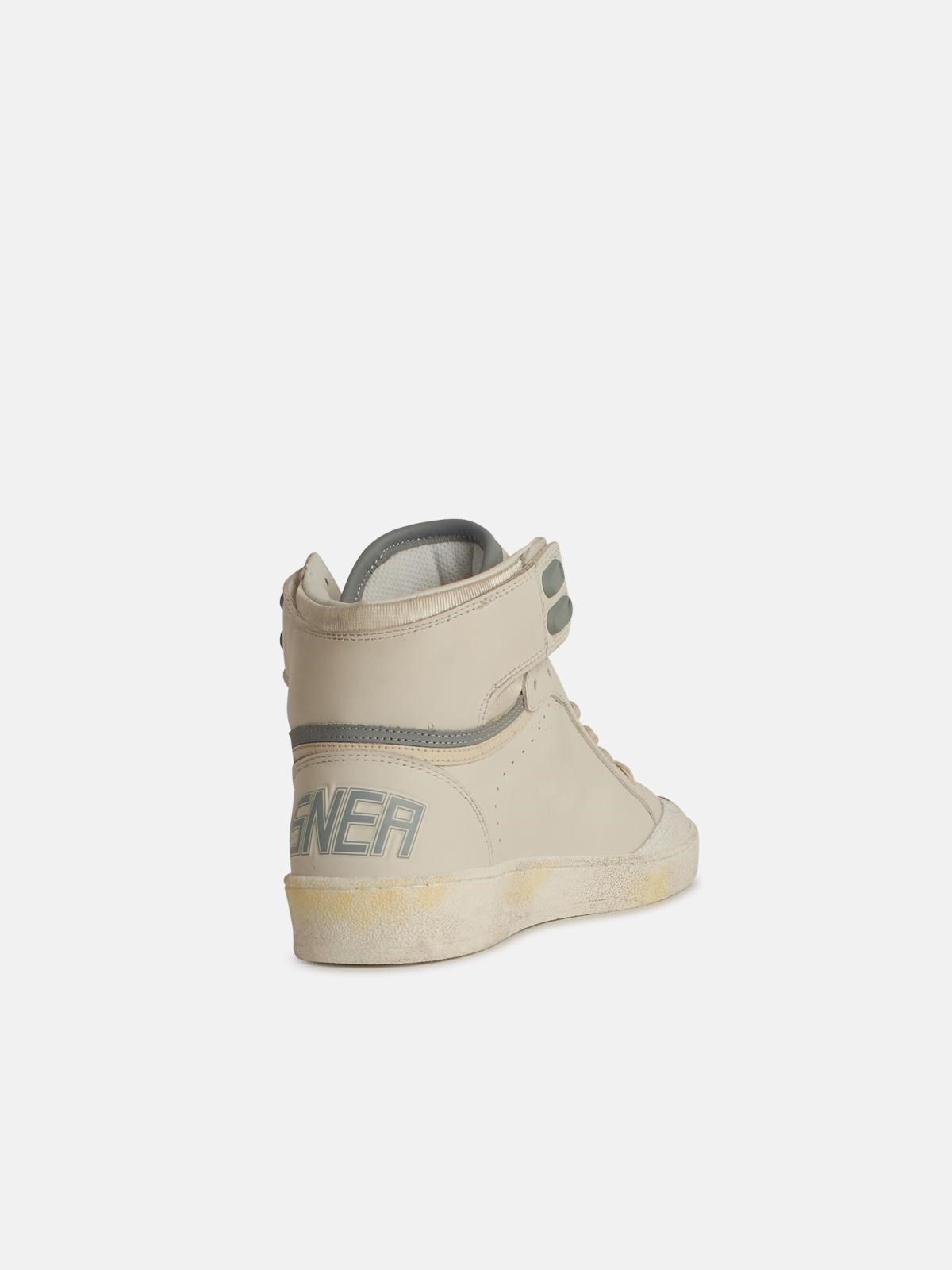 'SKY STAR' WHITE LEATHER SNEAKERS - 3