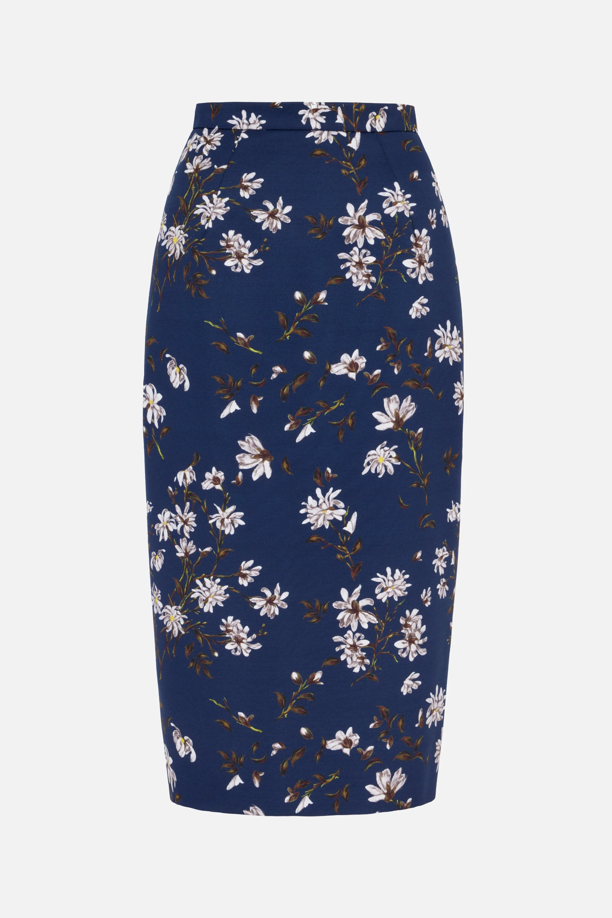 Lorelei Skirt in Midnight Magnolia Print Taffeta Faille - 1