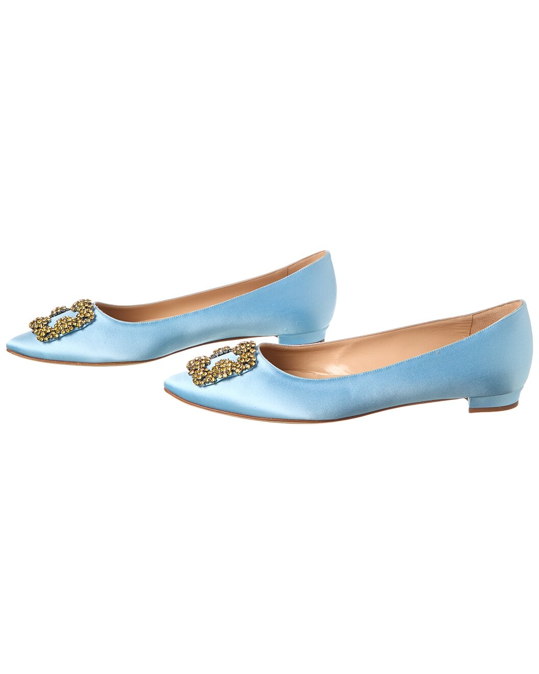Manolo Blahnik Hangisimu Satin Flat (Authentic Pre-Loved) - 2