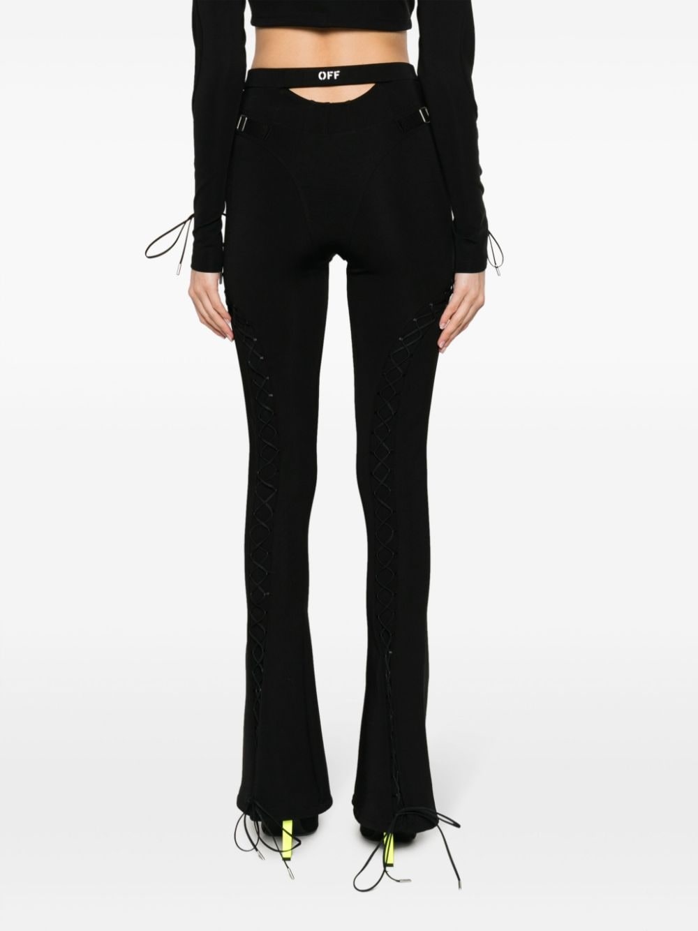 logo-print lace-up leggings - 4