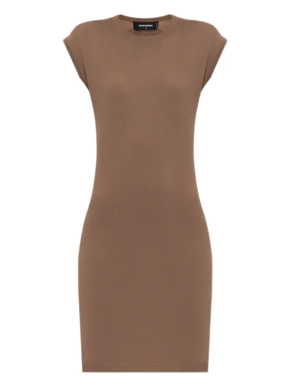 logo-embroidered bodycon dress - 1