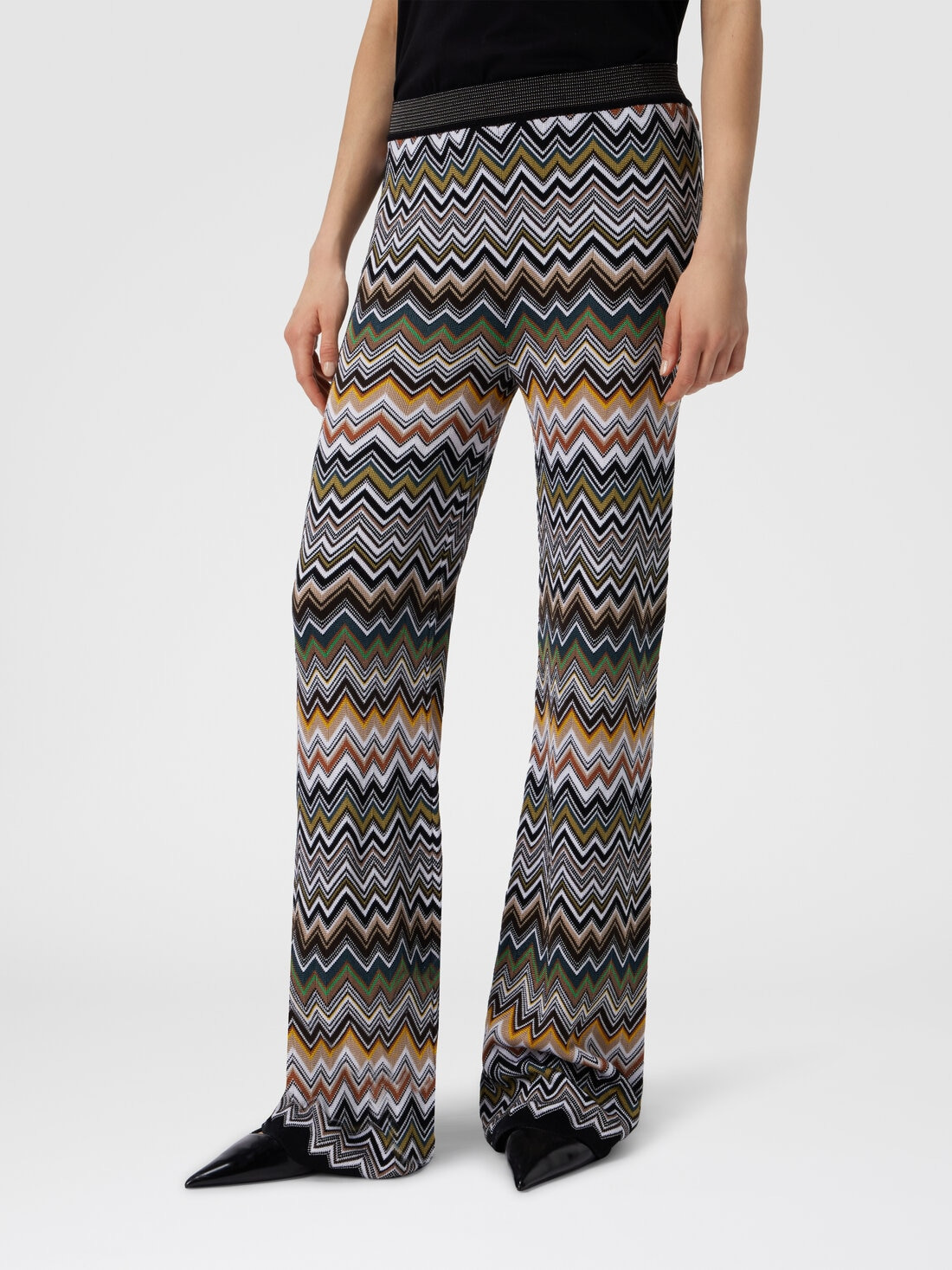 Long Pants with Chevron Pattern - 4