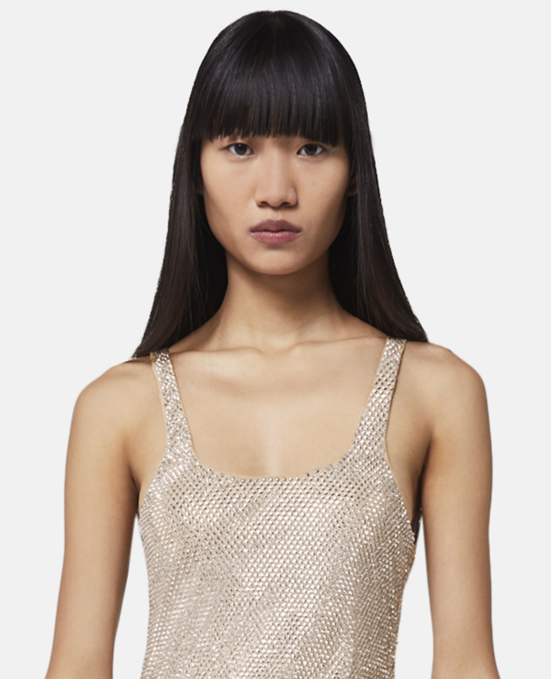 Crystal Strass Silk Mini Dress - 4