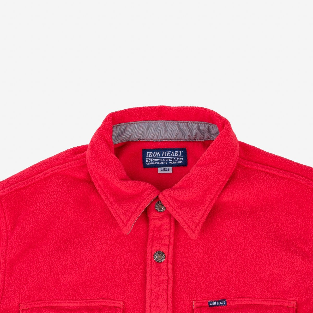 IHSH-287-RED Micro Fleece CPO Shirt - Red - 7