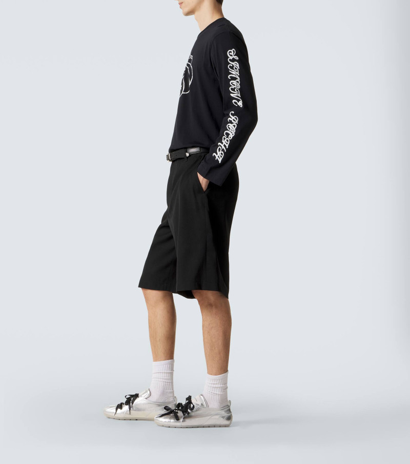 Simone Rocha Ballerina Grip metallic leather sneakers outlook