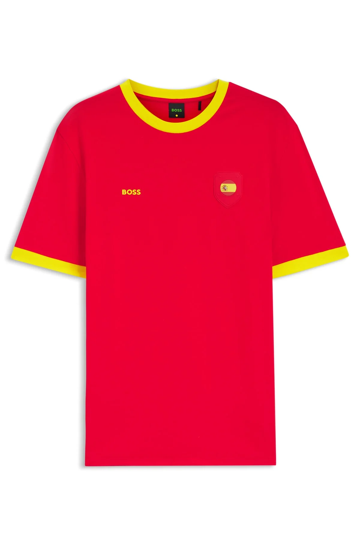 STRETCH-COTTON T-SHIRT WITH COUNTRY FLAG AND LOGO - 1