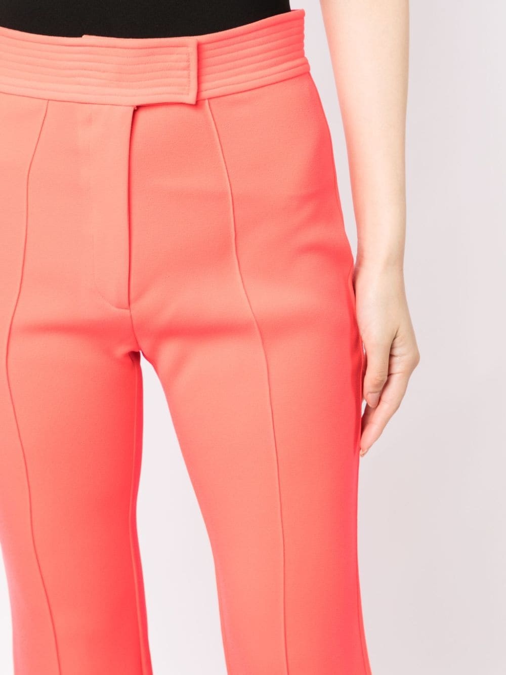 high-waisted flared trousers - 5