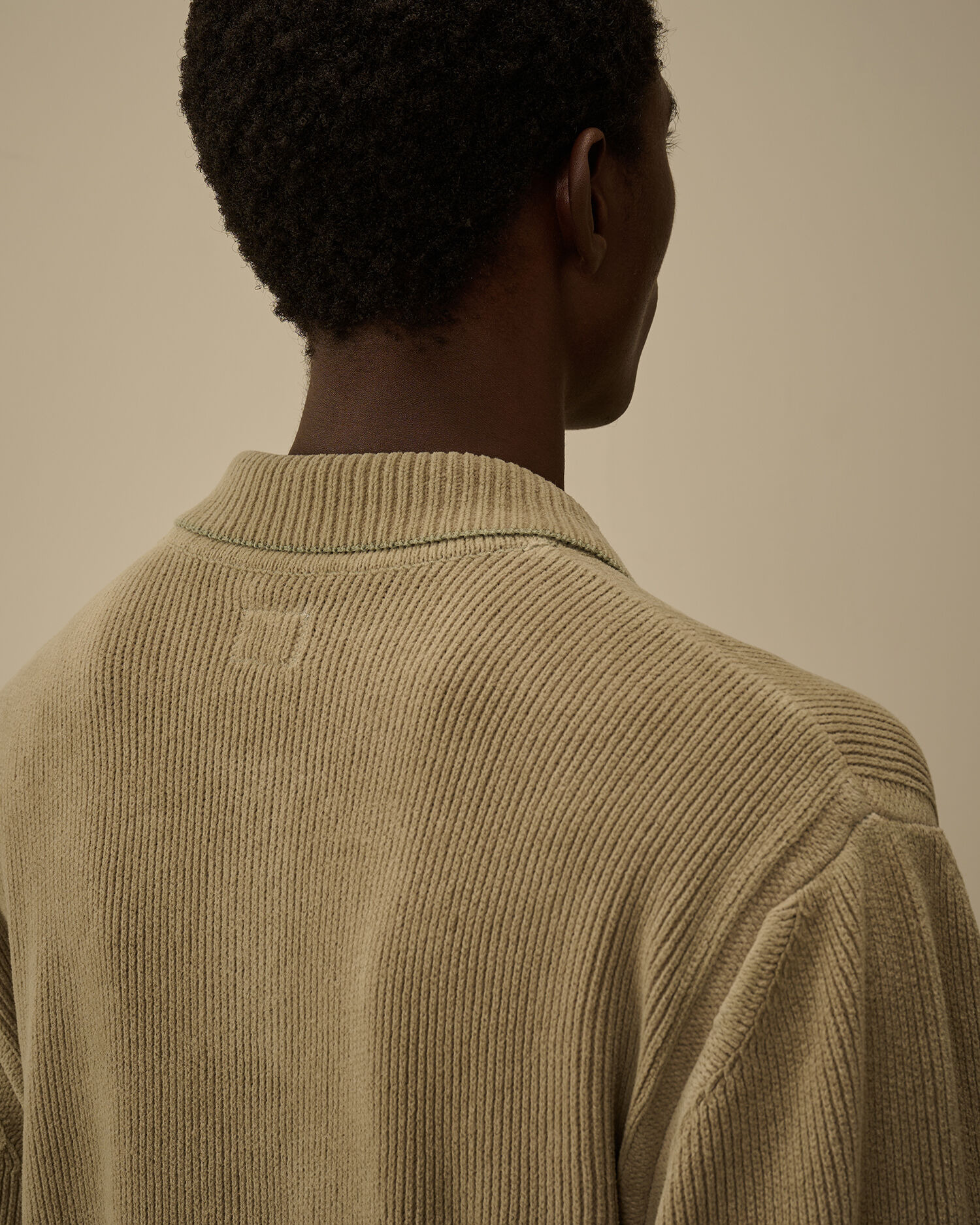 Cotton Chenille Polo Sweater - 6