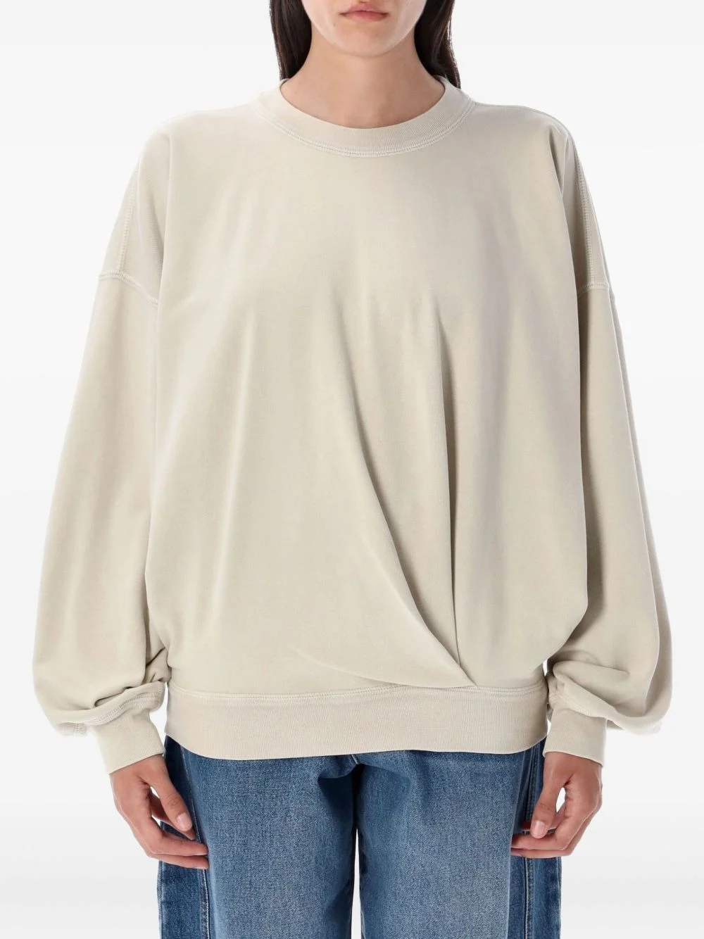 twist-detail crew-neck sweatshirt - 1