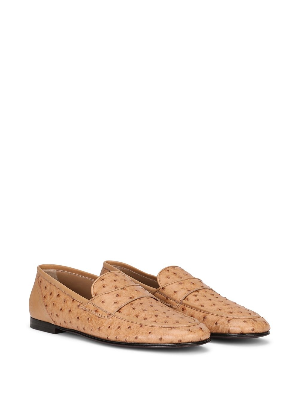 textured leather loafers - 2