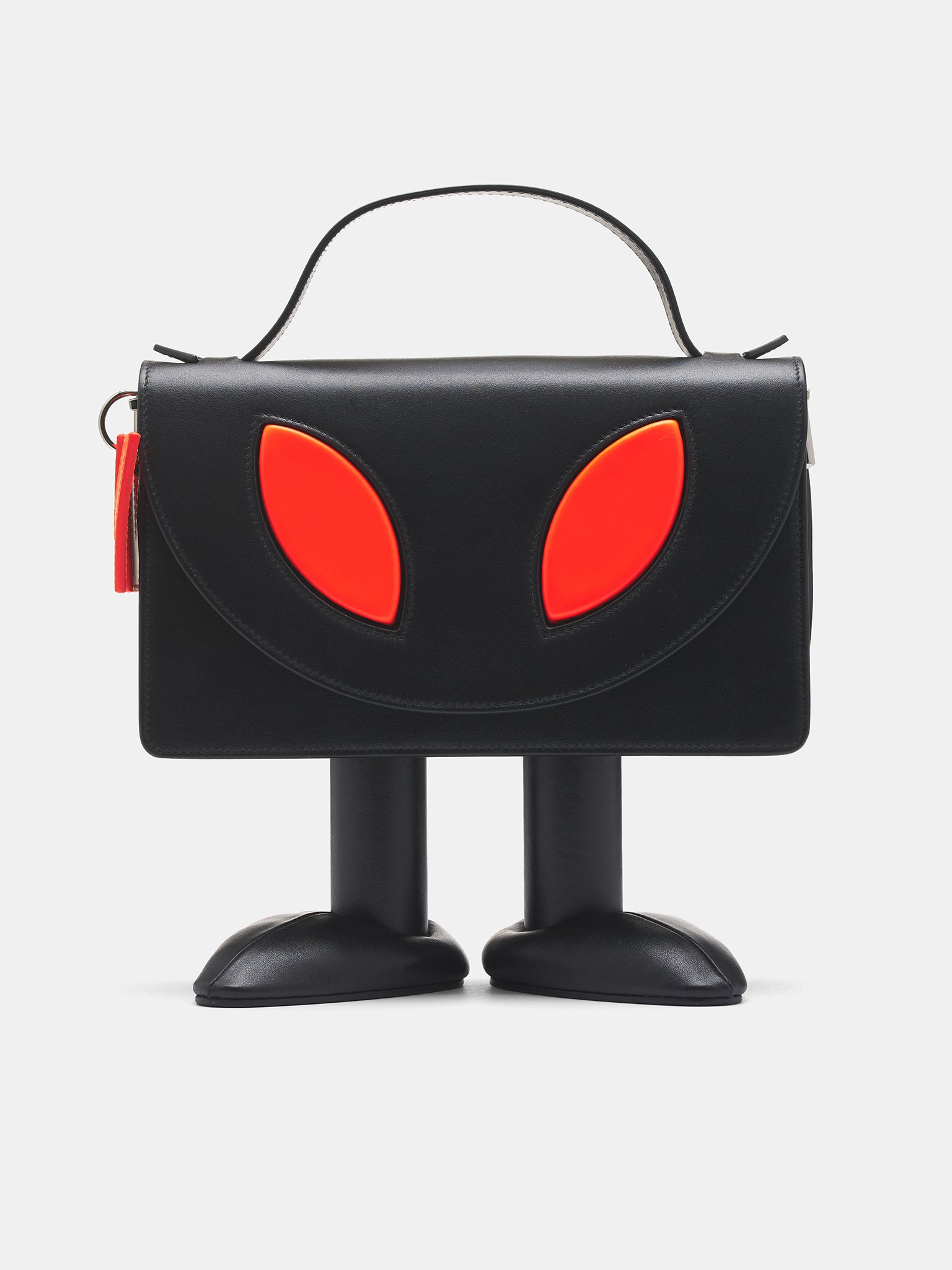 Black Leather Alien Friend Bag - 1