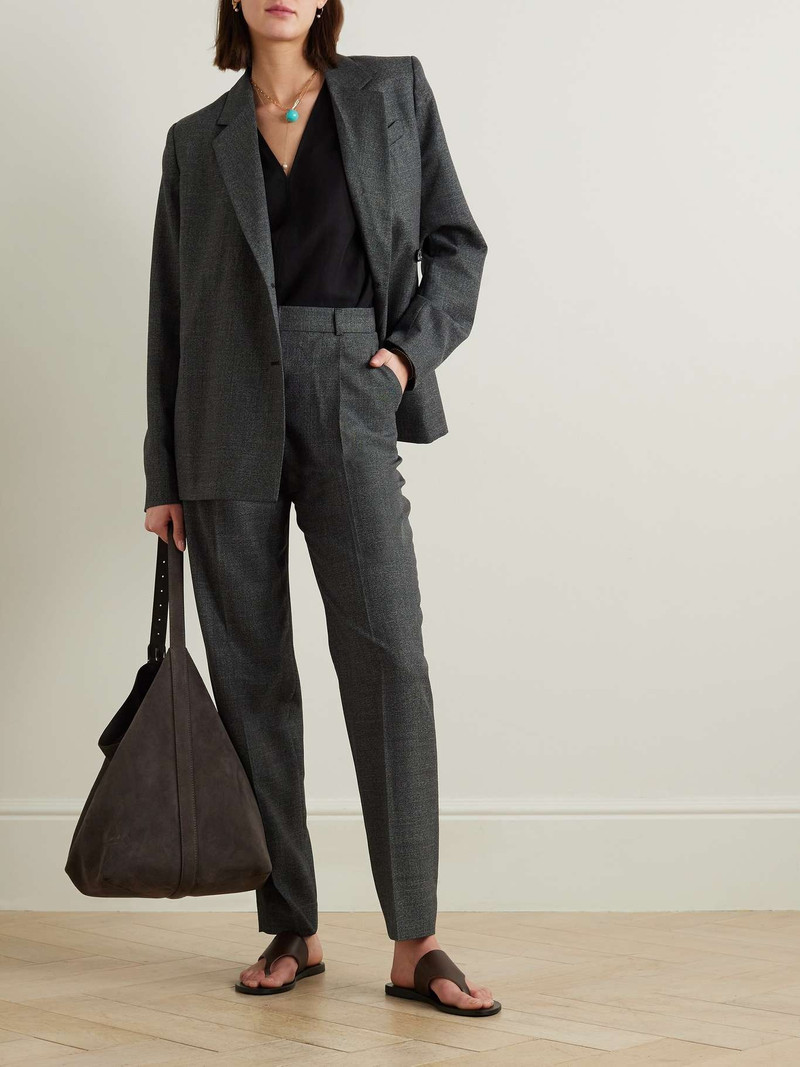 Totême Pleated recycled woven tapered pants outlook