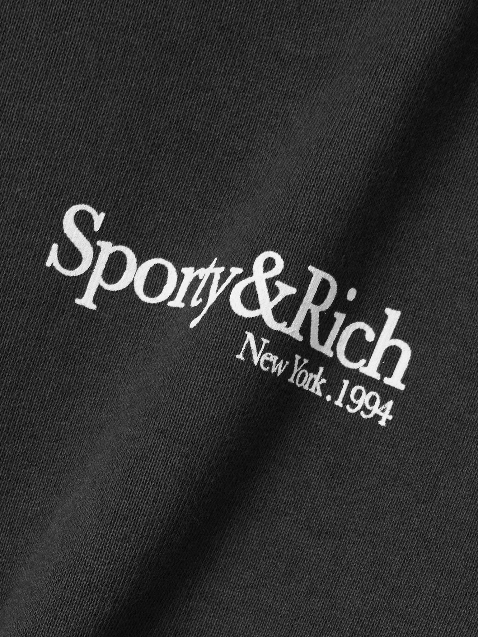 Printed cotton-jersey hoodie Black - 5