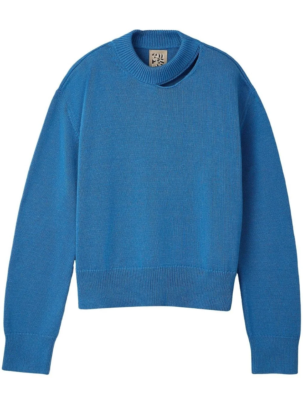 distressed knit sweater - 1