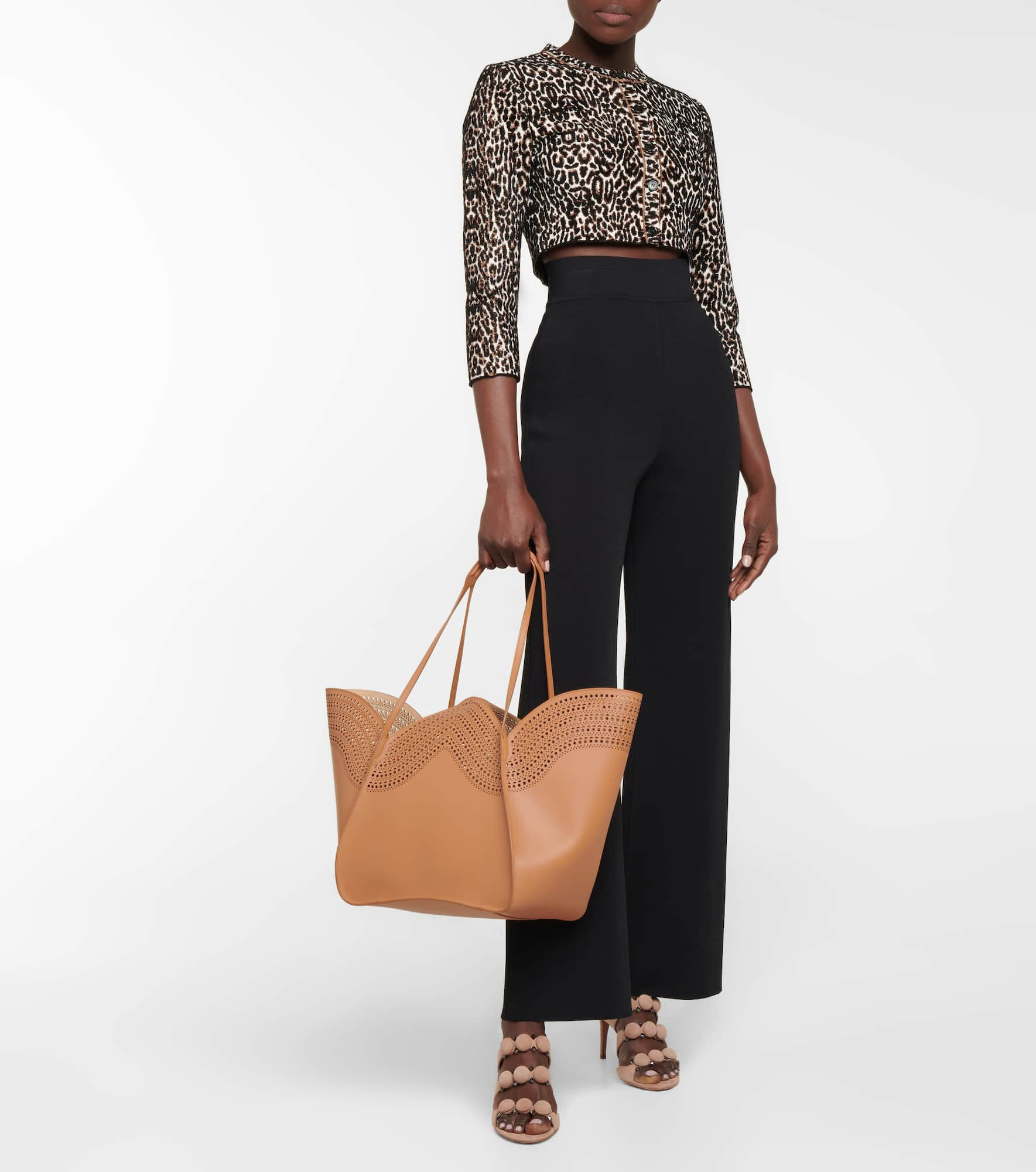Leopard-print jacquard cardigan - 2