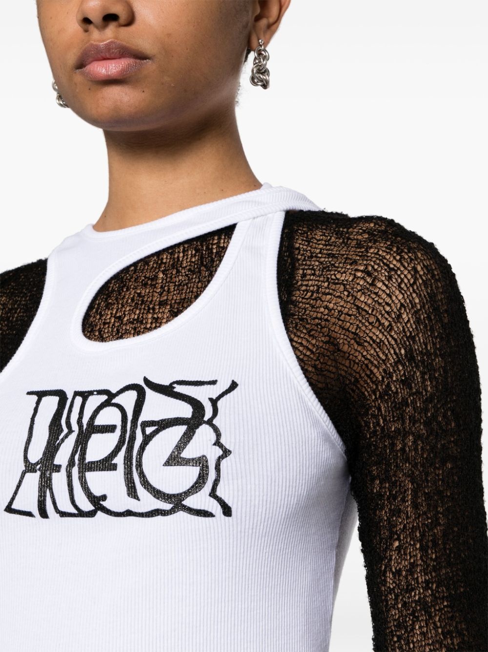 cut-out organic cotton tank top - 5