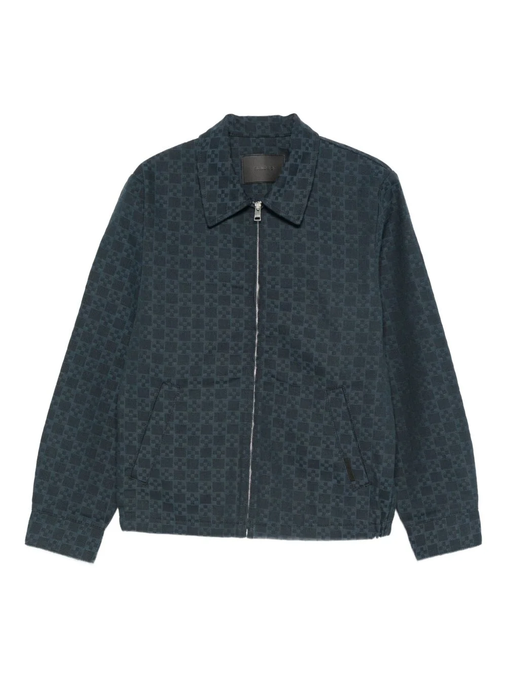 square-pattern shirt jacket - 1