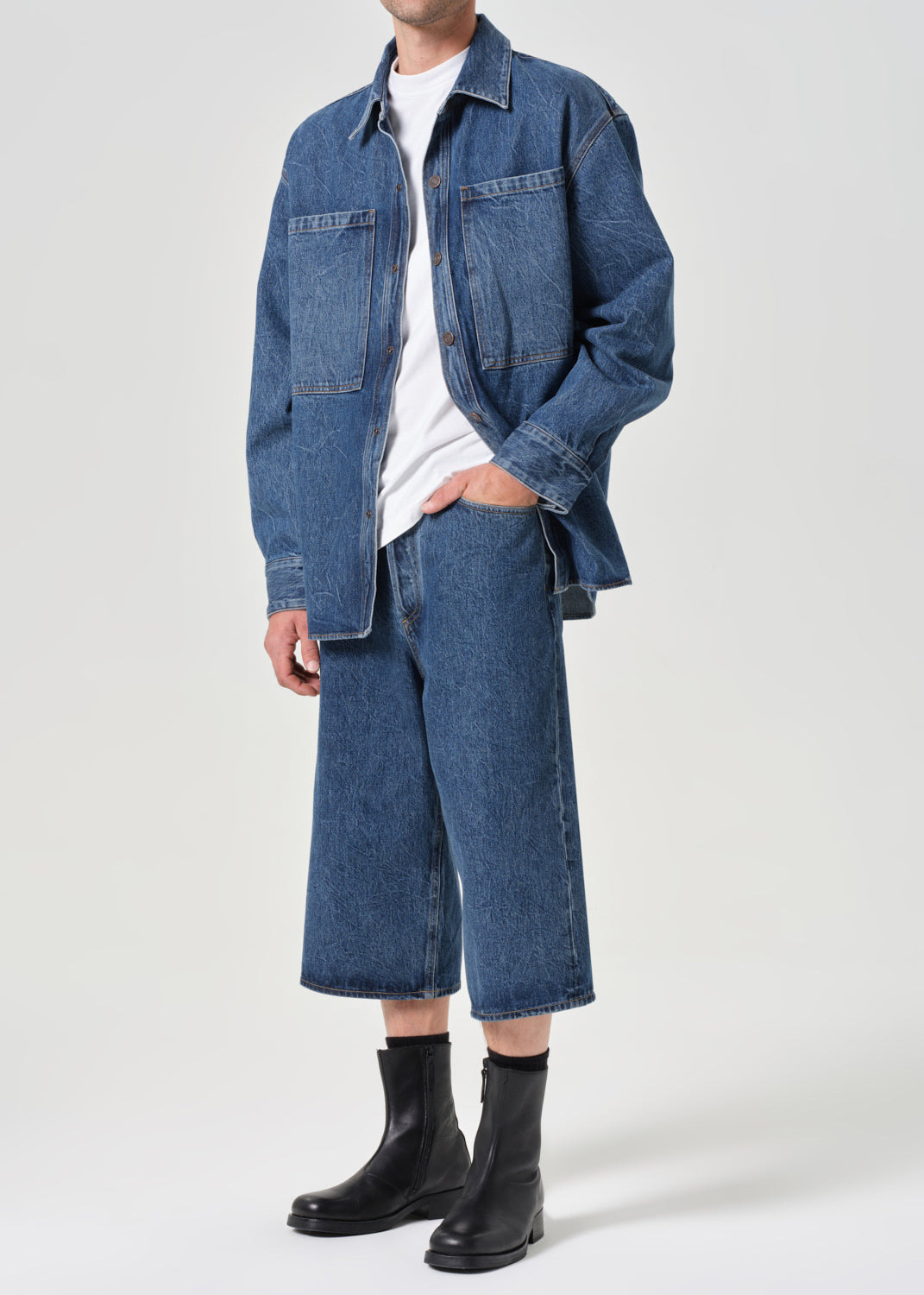 ATTICUS SHIRT IN CREASED INDIGO - 5
