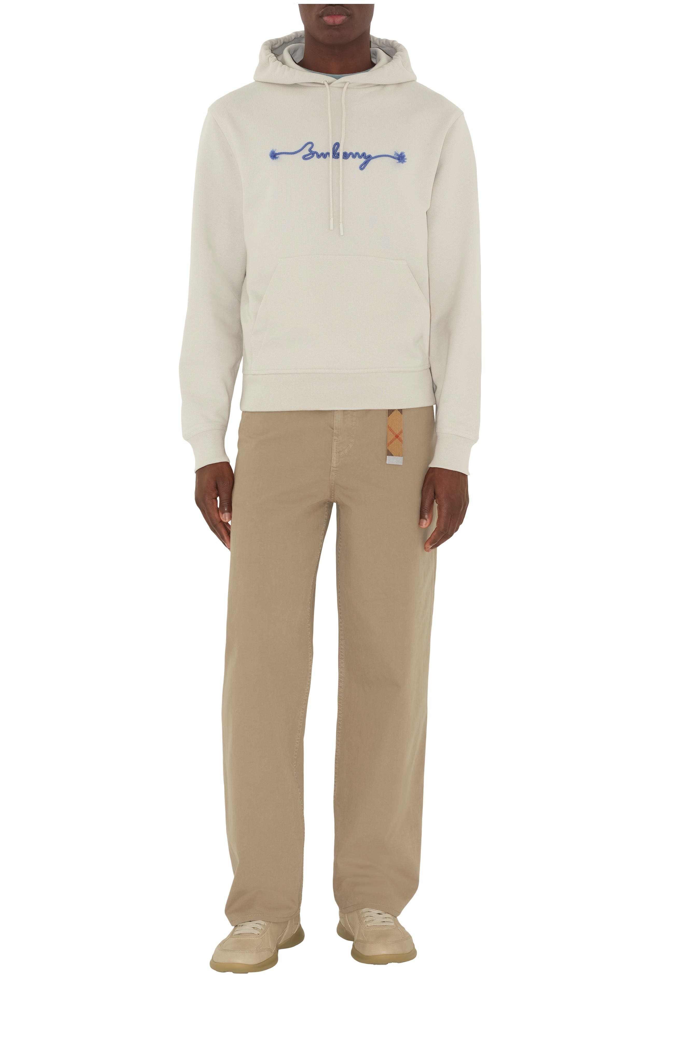 burberry Knot Logo Cotton Hoodie in Sail at Nordstrom - 1