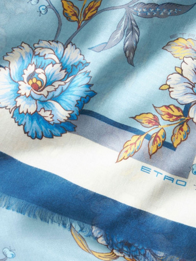 Etro floral-print semi-sheer scarf outlook