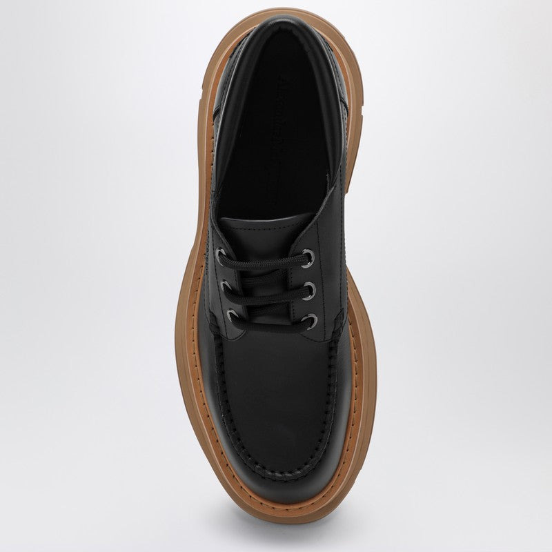 Alexander Mcqueen Black Leather Lace-Up With Maxi Sole Men - 3