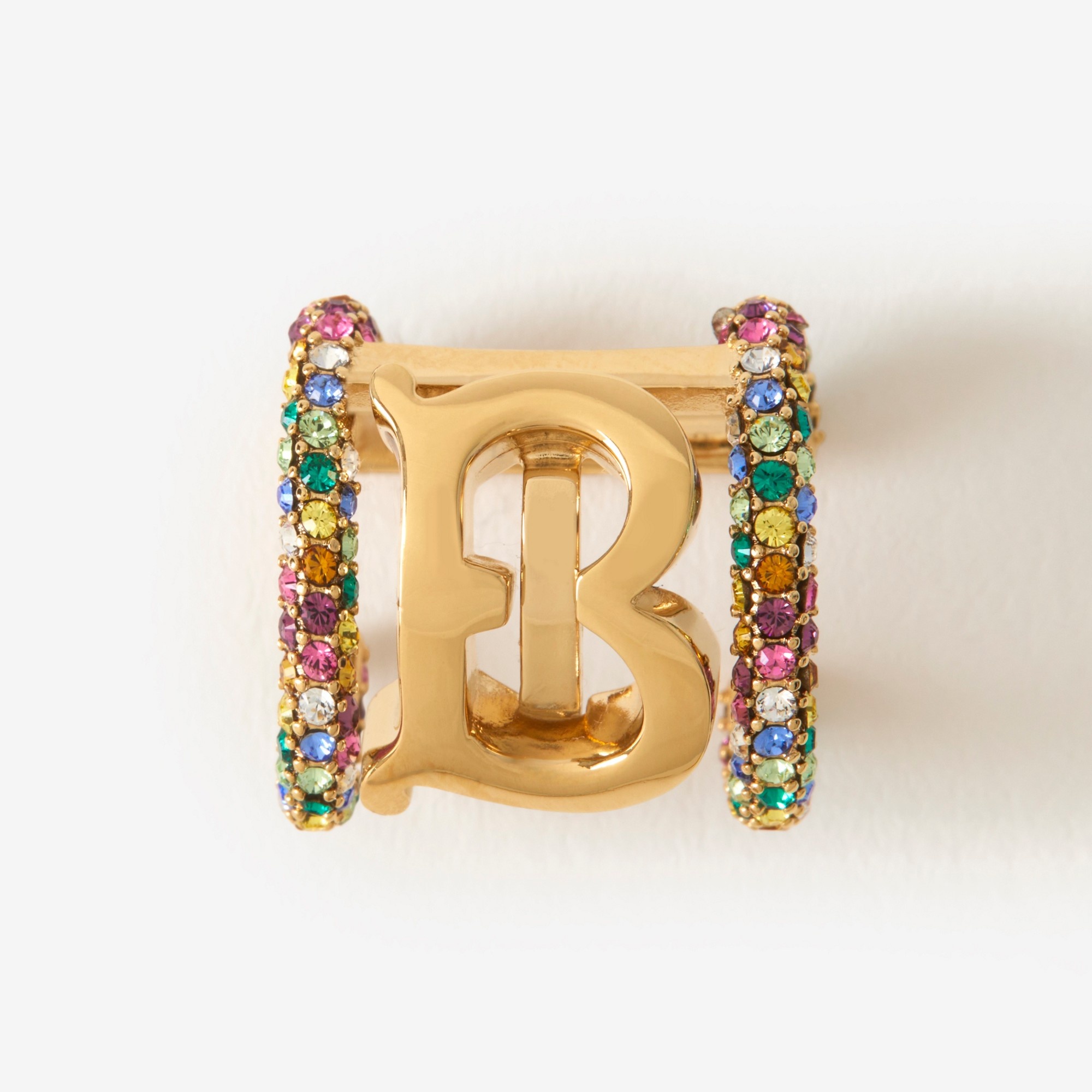 Gold-plated Monogram Motif Ear Cuff - 1