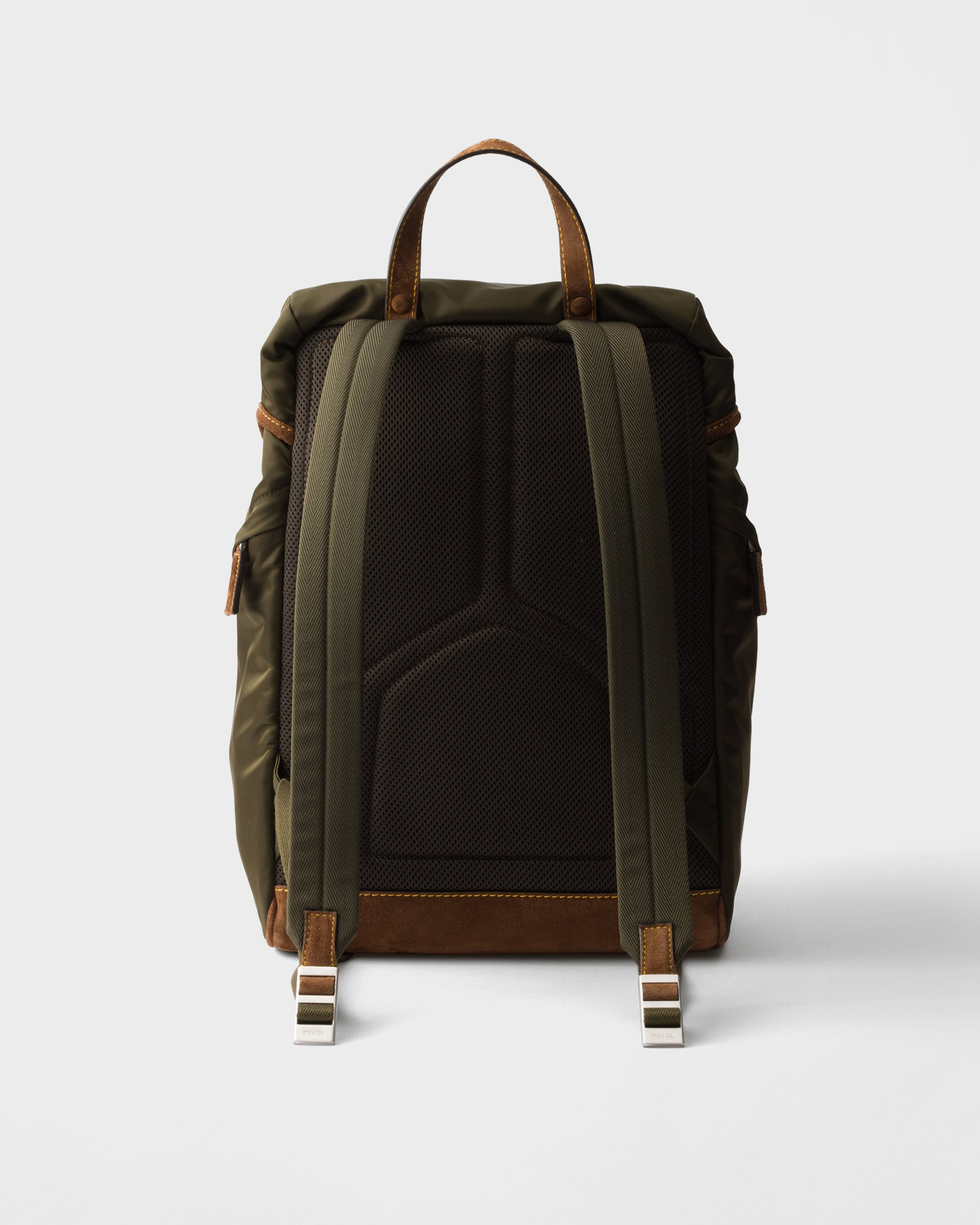 Re-Nylon and suede backpack - 4
