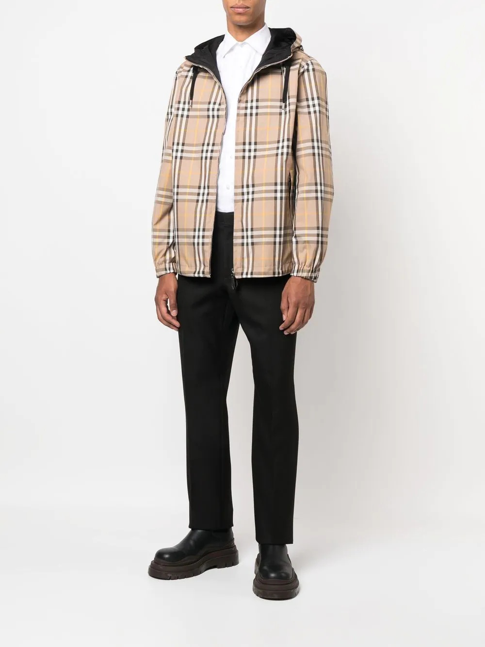 Stanford reversible plaid hooded jacket - 2