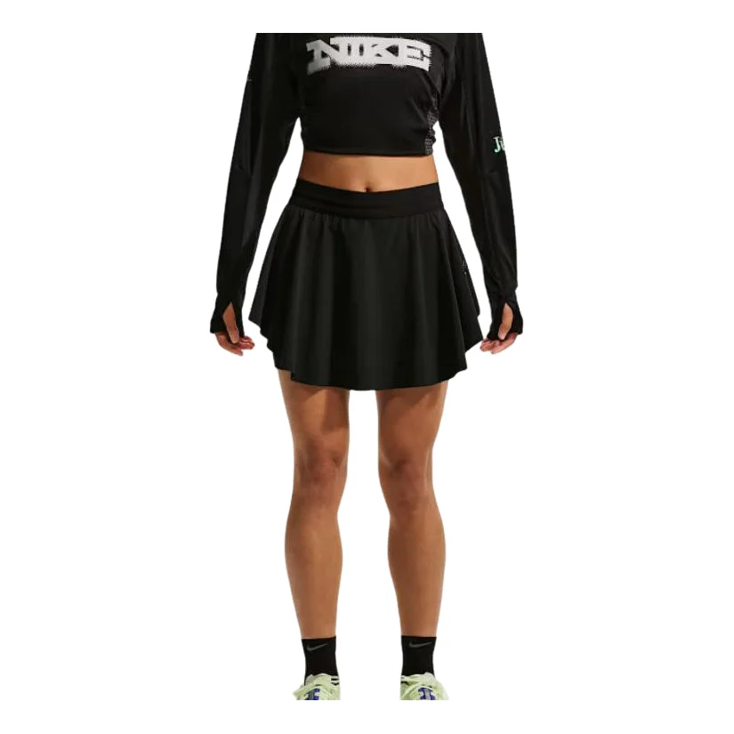 (WMNS) Nike Swift Dri-Fit Running Skirt 'Black Illusion Green' IM7545-010 - 1