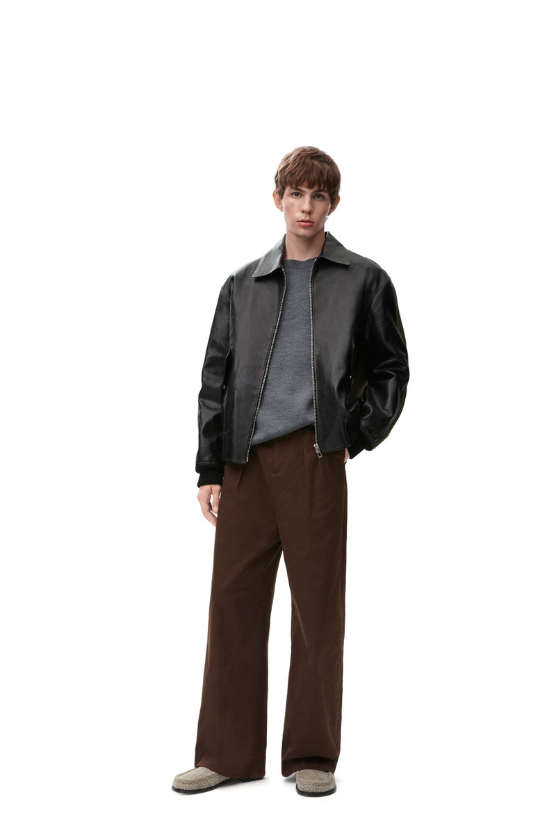 Loewe Hybrid bomber jacket in nappa calfskin and cotton outlook