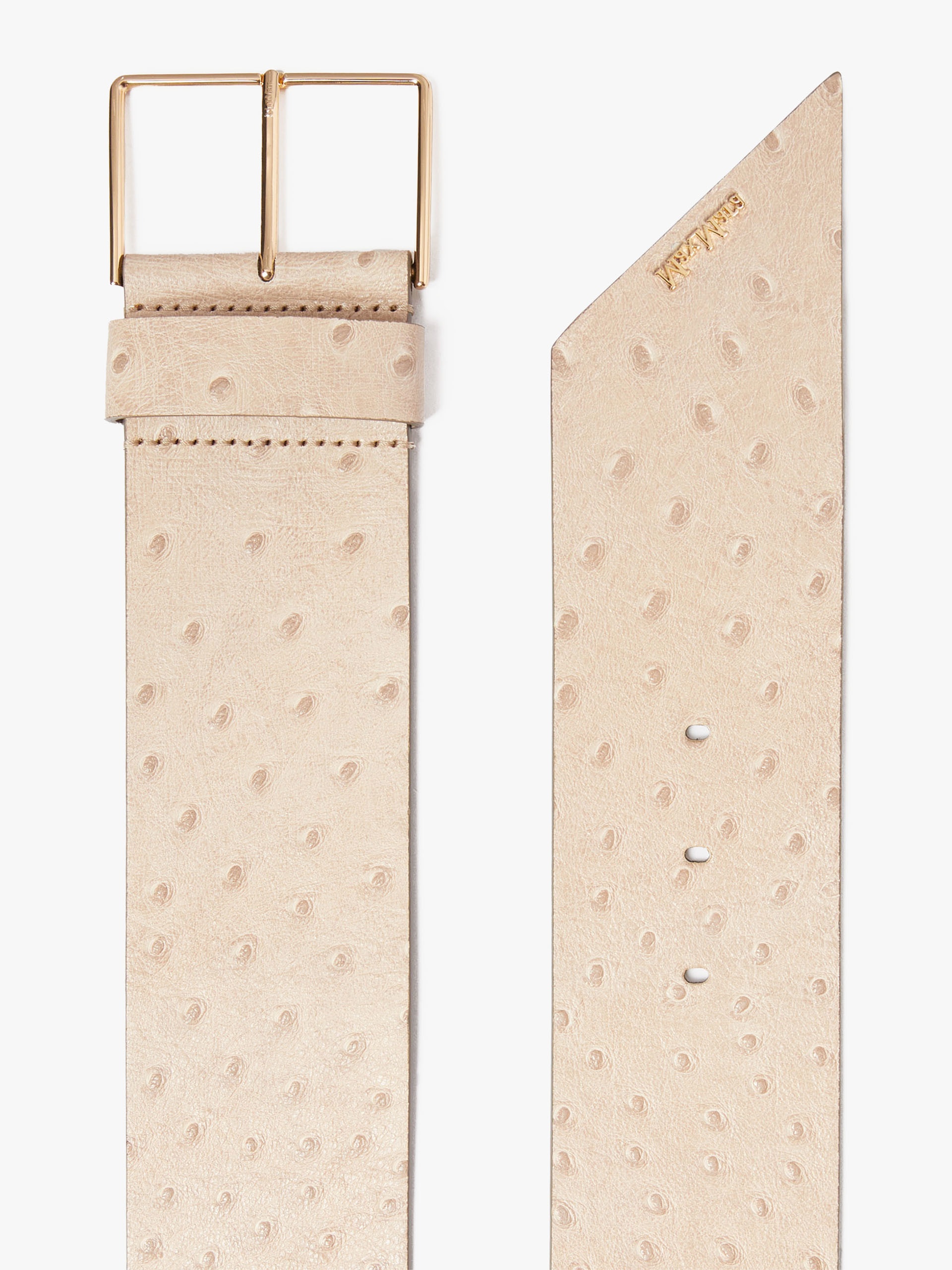 OSTRICH60 Ostrich-print leather belt - 2