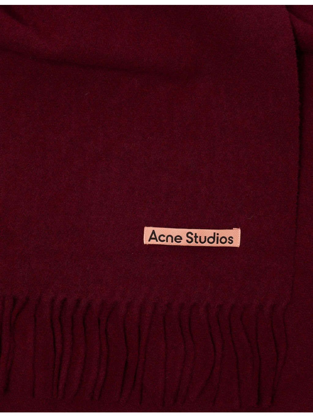 Logo-Patch Fringe Wool Scarf - 2