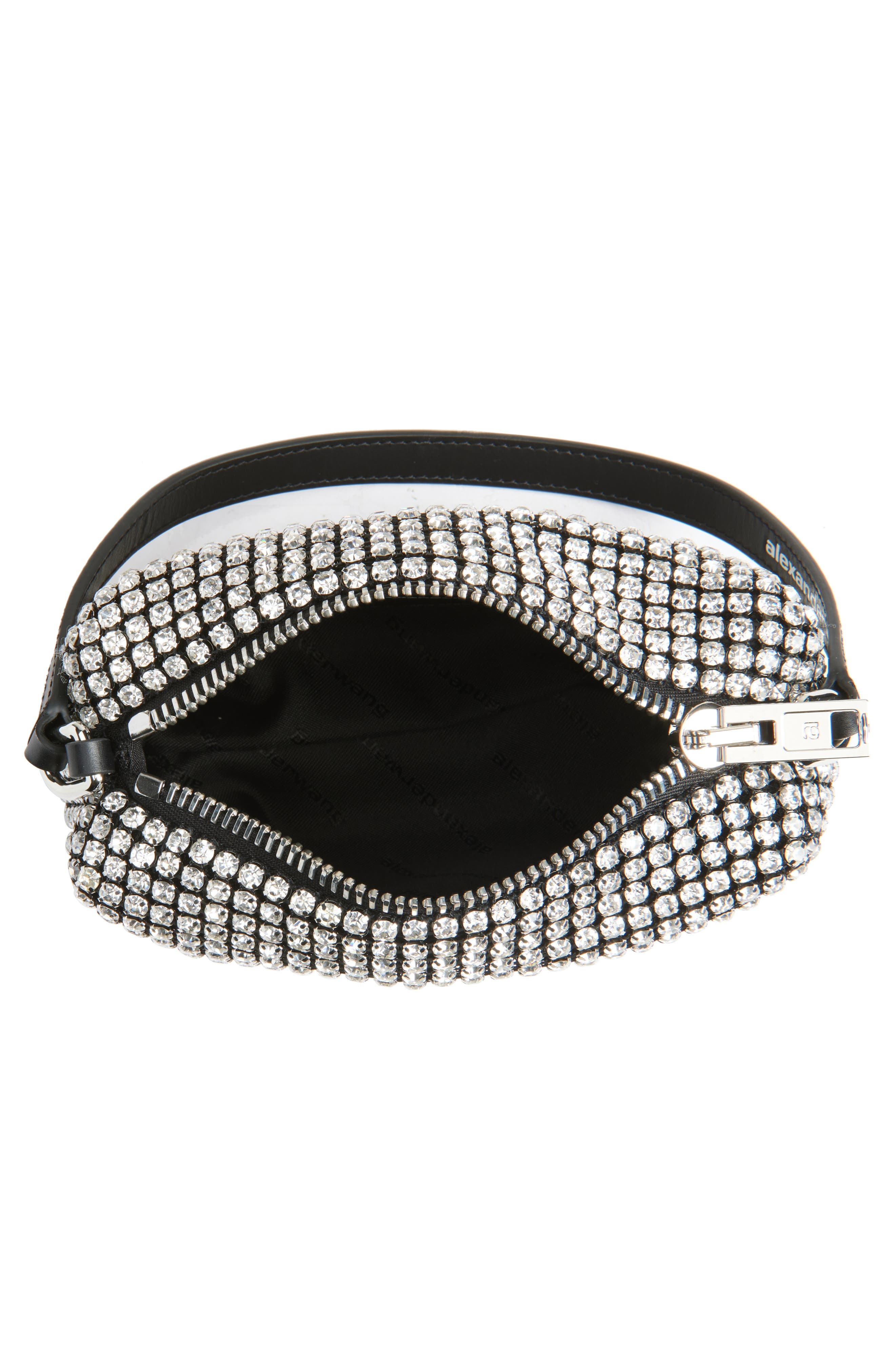 Alexander Wang Medium Heiress Crystal & Leather Handbag in 100 White at Nordstrom - 4