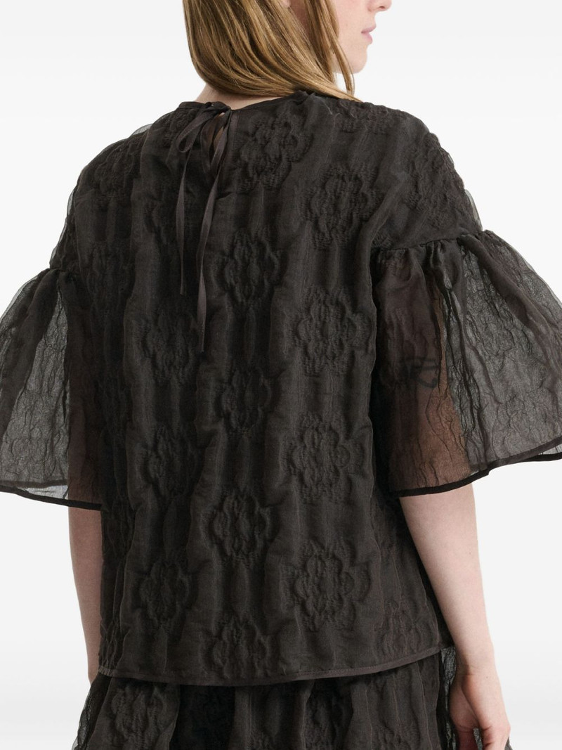 CECILIE BAHNSEN Bryndis matelassé-effect blouse outlook