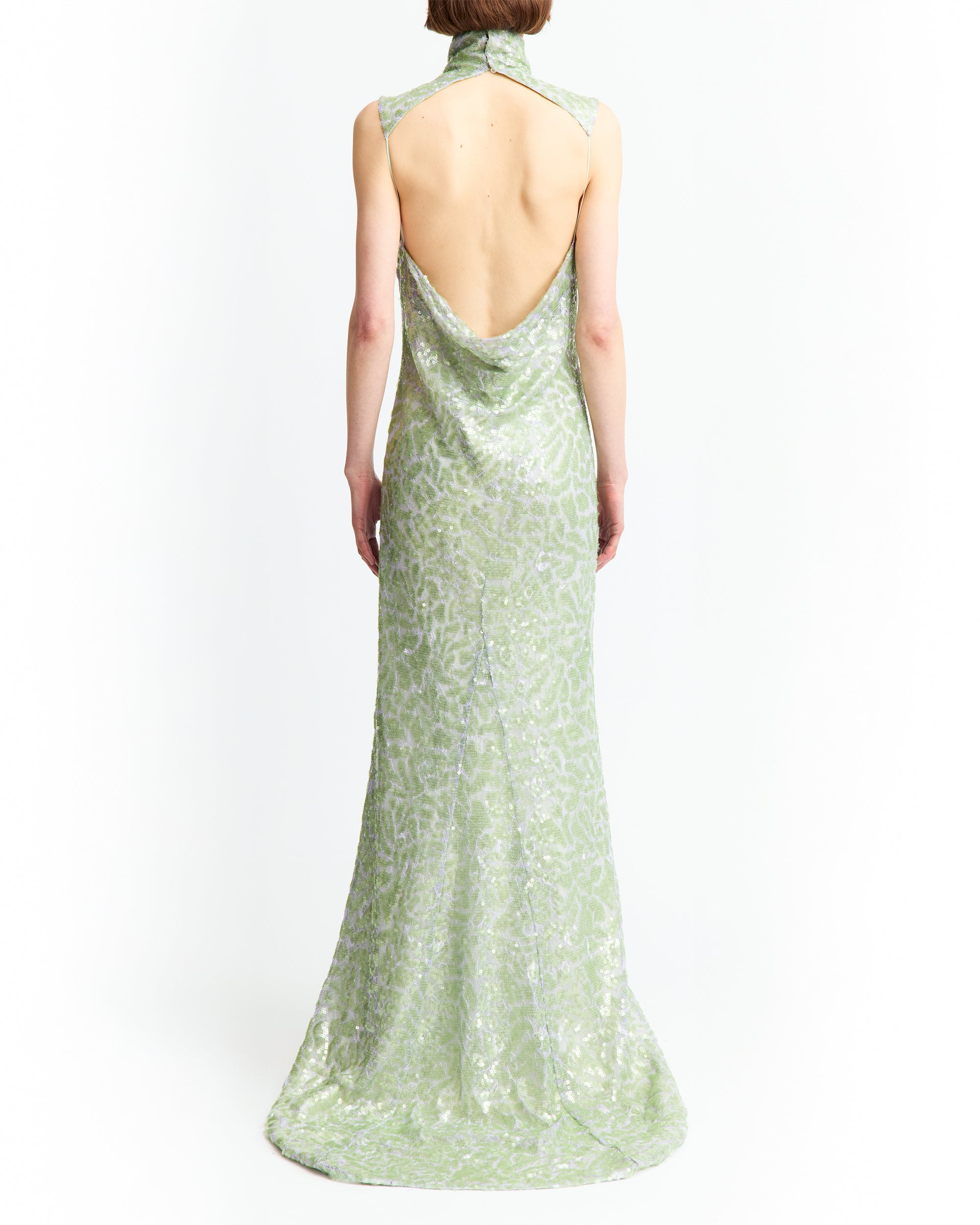 ZEGLI GOWN IN LACE SEQUIN - 4