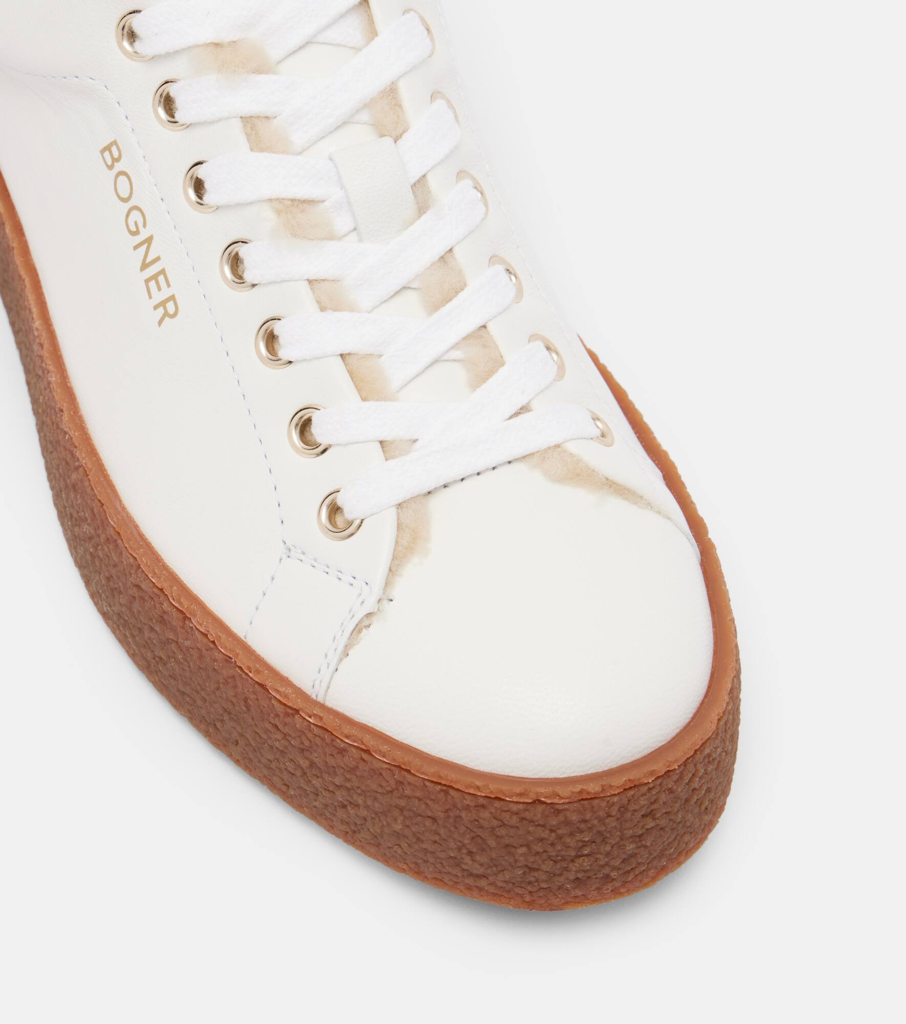 Lucerne shearling-lined leather sneakers - 5