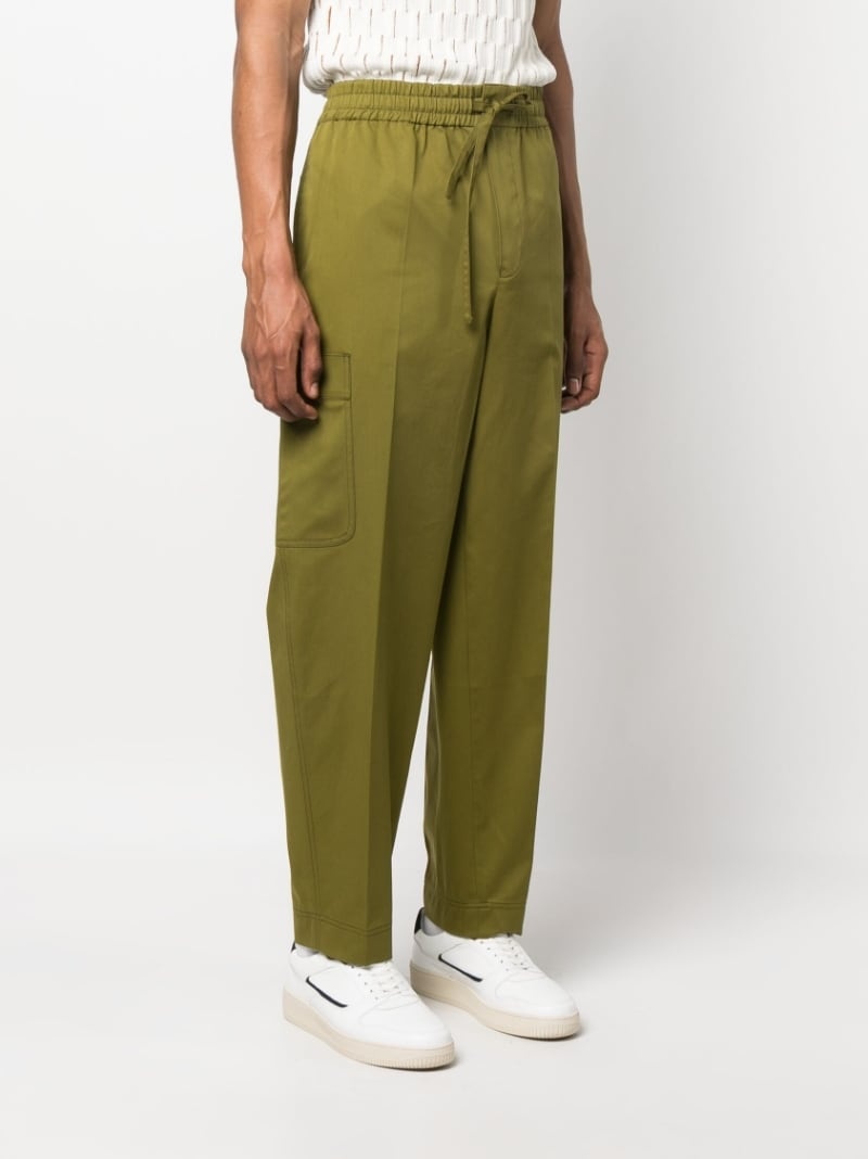 logo-patch cargo jogging trousers - 3