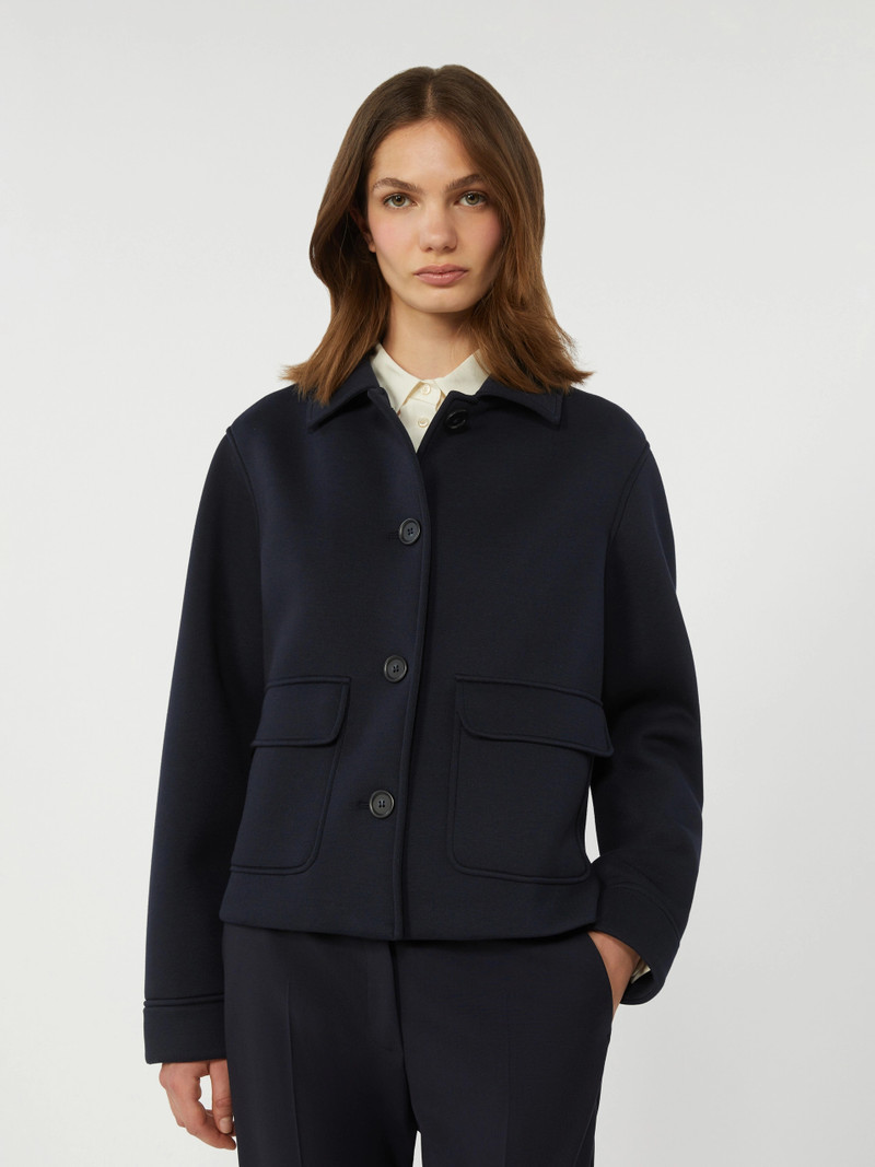 PERLE Technical jersey jacket - NAVY 5
