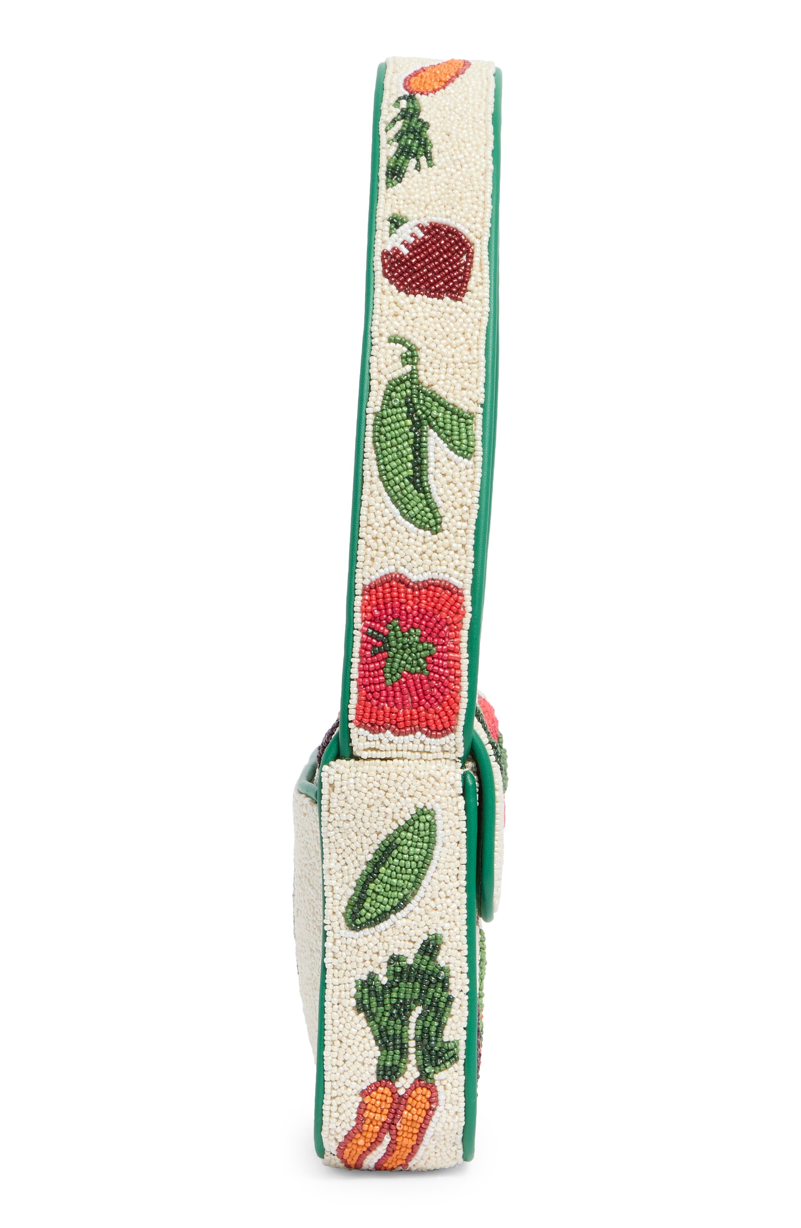 STAUD Tommy Beaded Shoulder Bag in Crudite at Nordstrom - 5