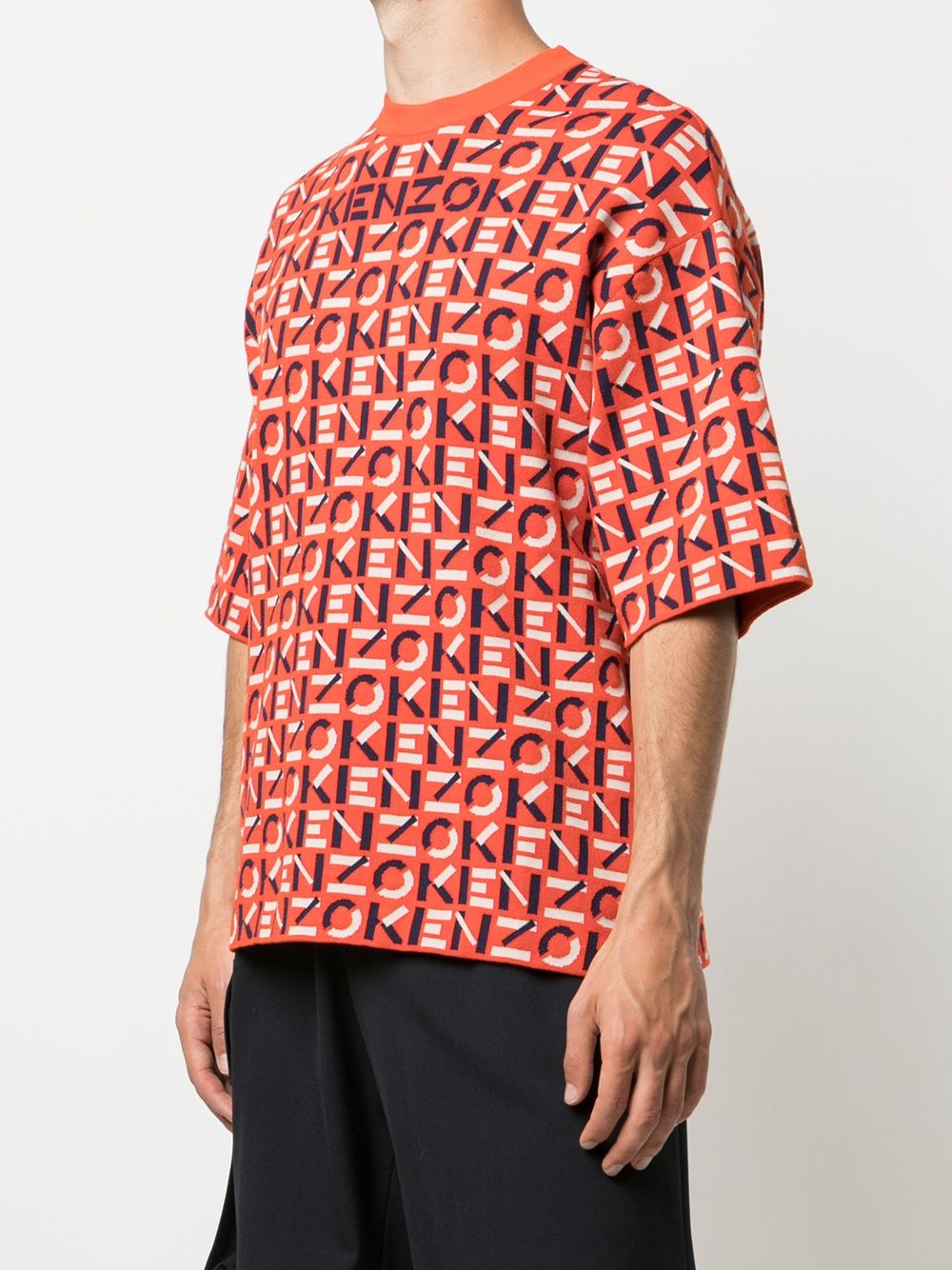 monogram pattern T-shirt - 3