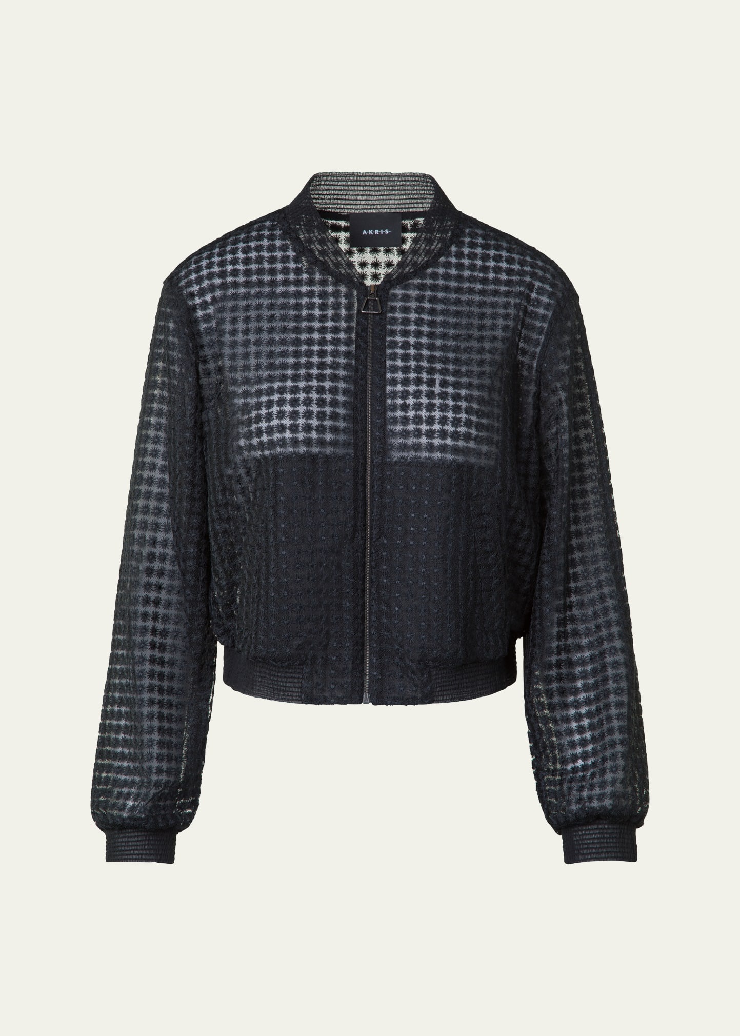 Taide Flower Embroidered Tulle Bomber Jacket - 1
