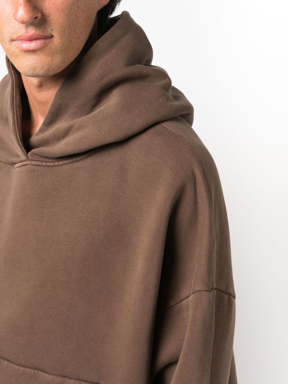 drop-shoulder cotton hoodie - 6